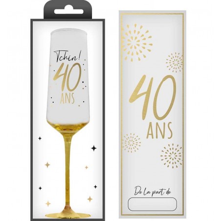 FLUTE A CHAMPAGNE 40 ANS
