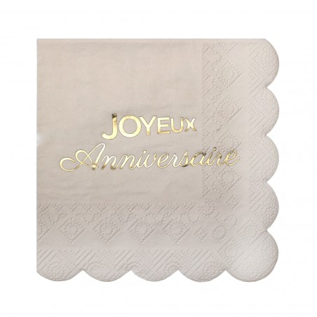 Mini Serviettes AnniChoc Ivoire