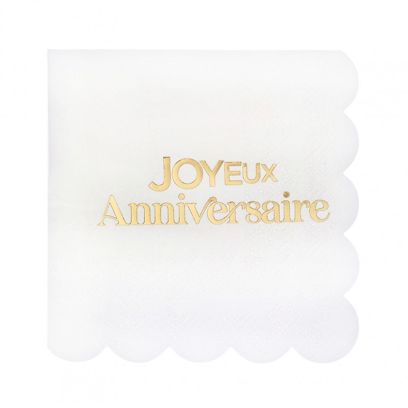 Mini Serviettes AnniChic Blanc