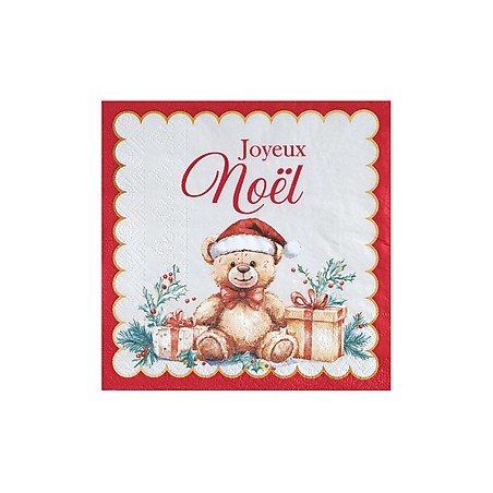 Serviettes Teddy x20