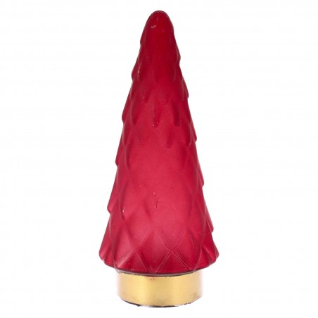 Sapin en verre mat  à LED  rouge