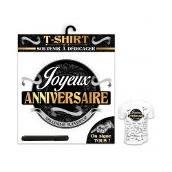 T SHIRT NOIR ANNIVERSAIRE