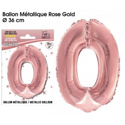 BALLONS 36CM ROSE GOLD ALU 0