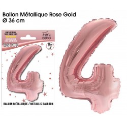 BALLONS 36CM ROSE GOLD ALU 4