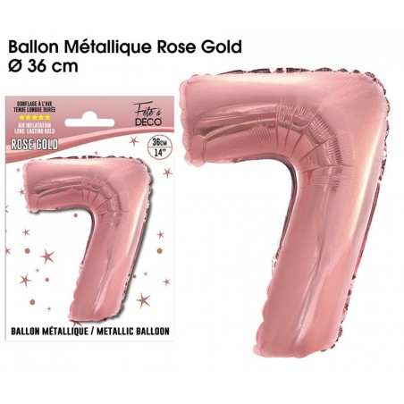 BALLONS 36CM ROSE GOLD ALU 7