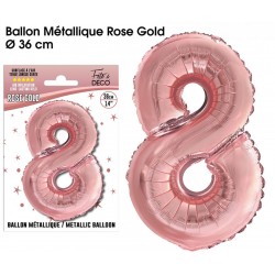 BALLONS 36CM ROSE GOLD ALU 8