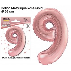 BALLONS 36CM ROSE GOLD ALU 9