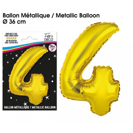 BALLONS 36CM OR ALU 4