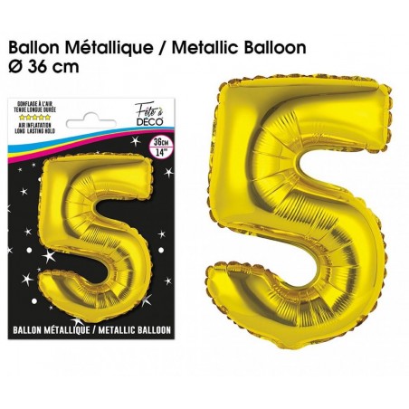 BALLONS 36CM OR ALU 5