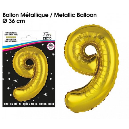 BALLONS 36CM OR ALU 9