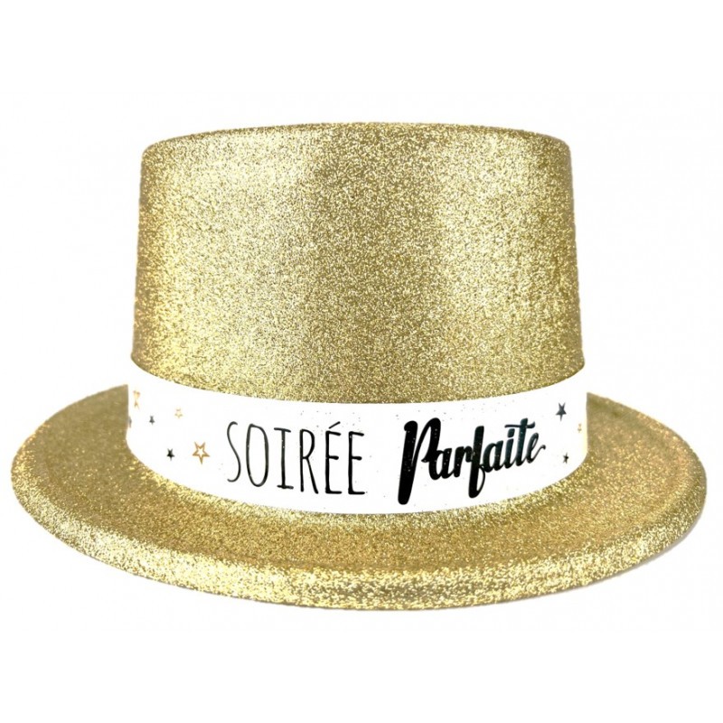 CHAPEAU PAILLETTES SOIREE PARFAITE OR